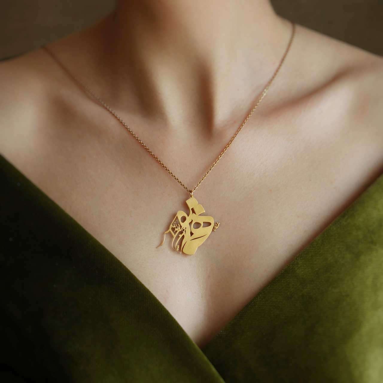 گردنبند طلا - طرح یار همنفس گردنبند طلا - طرح یار همنفس