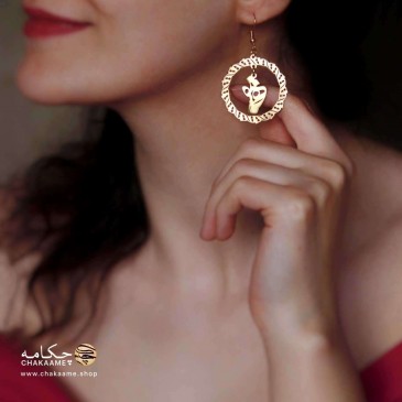گوشواره طلا طرح همنفس 2