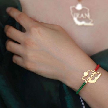 دستبند طلا طرح ایران IRAN 2