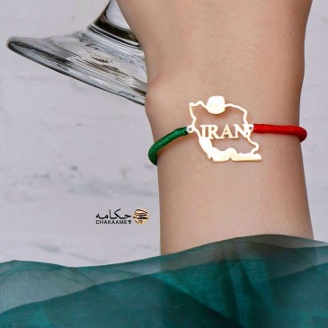 دستبند طلا طرح ایران IRAN