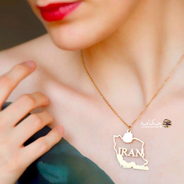 گردنبند طلا طرح ایران IRAN