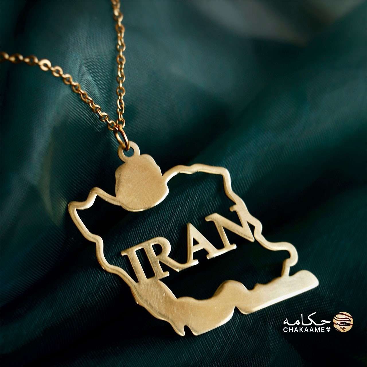 گردنبند طلا طرح ایران IRAN گردنبند طلا طرح ایران IRAN