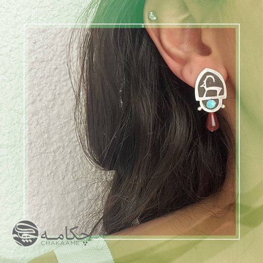 گوشواره طرح بز و گنبد