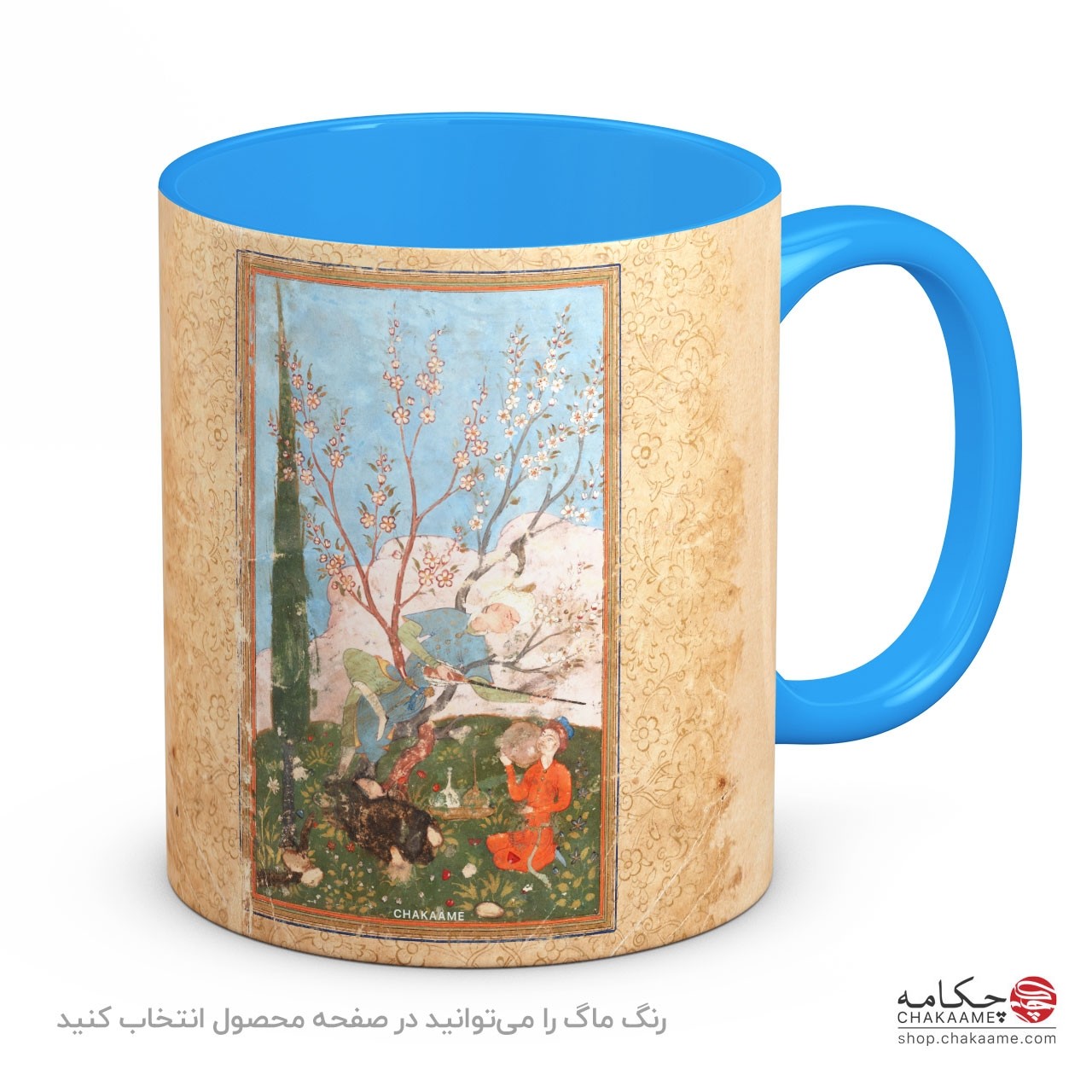 لیوان با طرح کتاب خطی بوستان سعدی - کد 5 لیوان با طرح کتاب خطی بوستان سعدی - کد 5