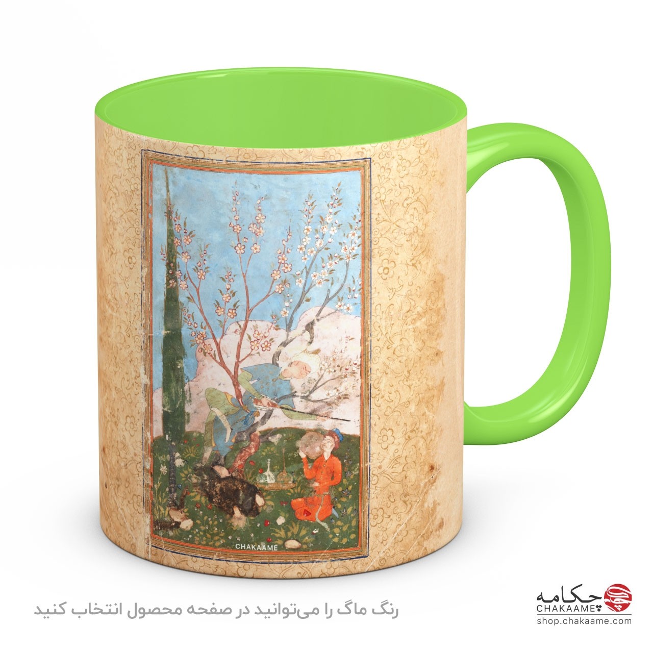 لیوان با طرح کتاب خطی بوستان سعدی - کد 5 لیوان با طرح کتاب خطی بوستان سعدی - کد 5