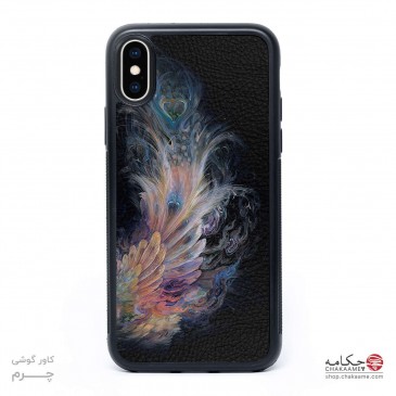 قاب موبایل چرم - طرح همای...