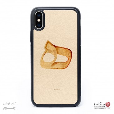 قاب موبایل چرم - طرح هـ /...