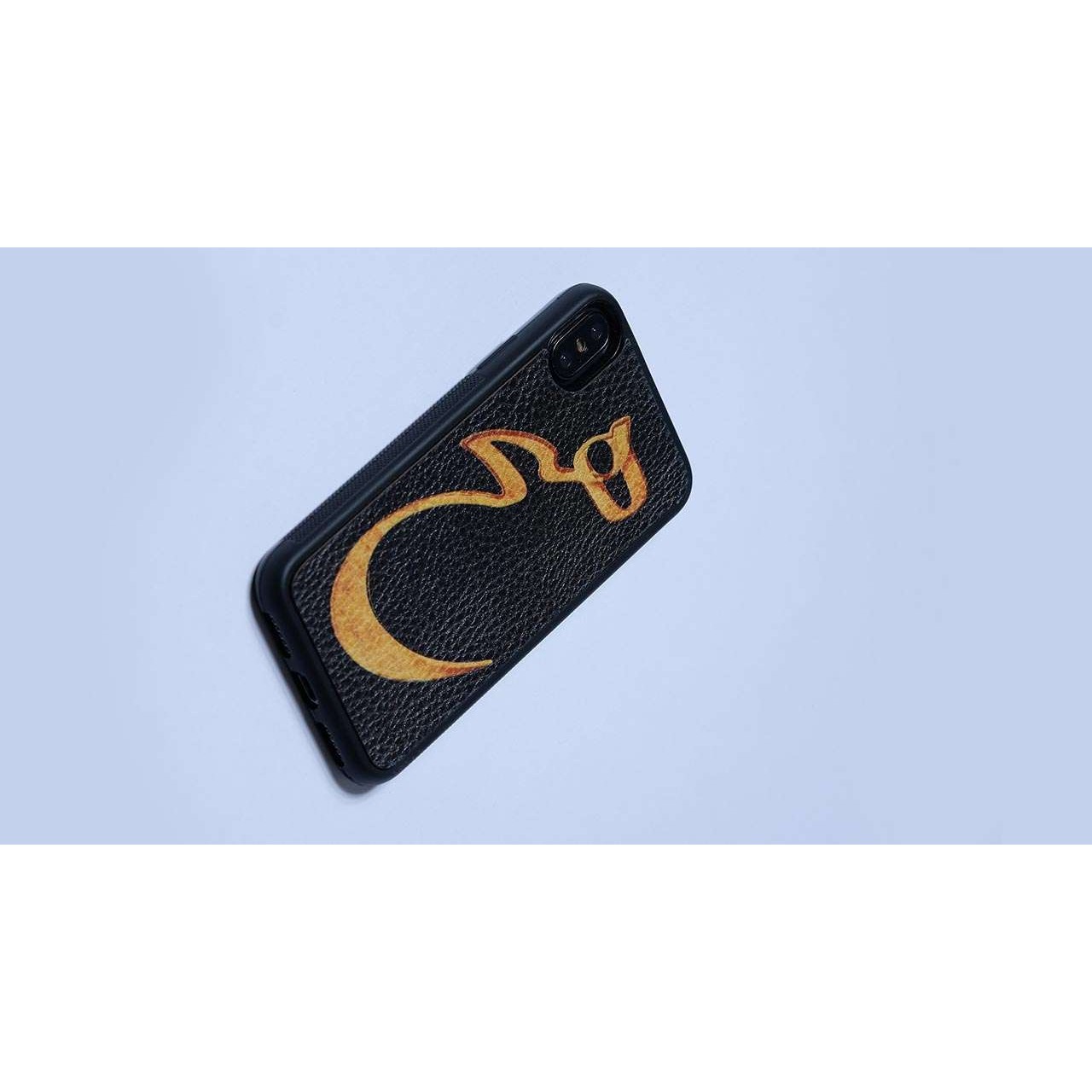 قاب موبایل چرم - طرح هیچ با چرم مشکی قاب موبایل چرم - طرح هیچ با چرم مشکی